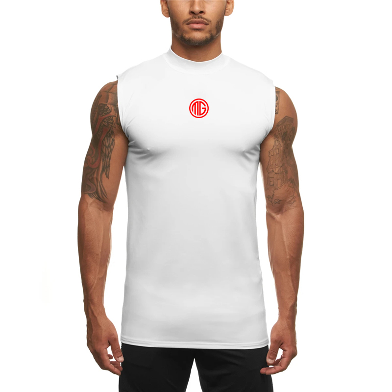 夏メンズドライコンプレッションベストタイトな服ジムワークアウ - Sleeveless Undershirt のレビューと価格