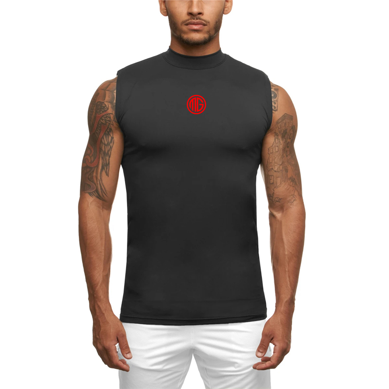 夏メンズドライコンプレッションベストタイトな服ジムワークアウ - Sleeveless Undershirt のレビューと価格