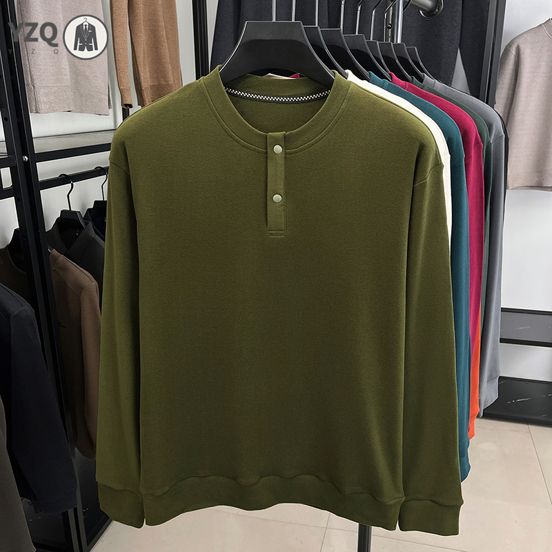 暖かい起毛ニットのヘンリーネック長袖トップス（男性用）、クル - Thermal Long John のレビューと価格