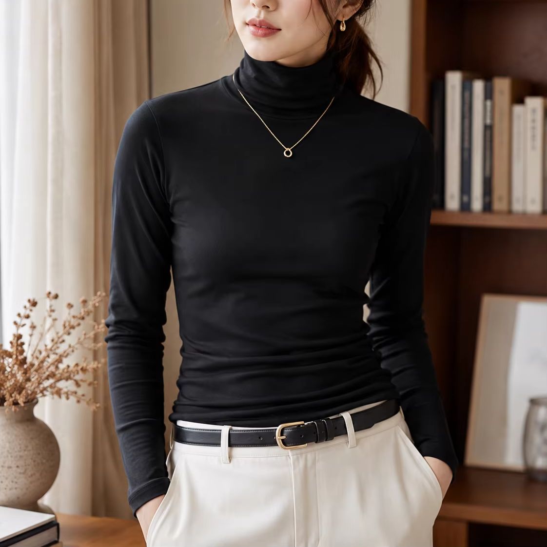 女性用サーマルアンダーウェアトップス 冬服 サーマルシャツ  - T Shirt Tight Fit のレビューと価格