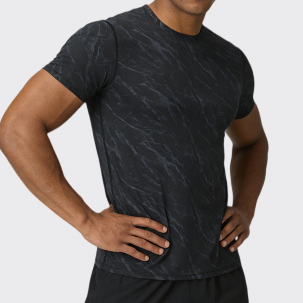 夏のメンズ速乾フィットネス Tシャツ半袖男性ジムフィットネス - T Shirt Tight Fit のレビューと価格
