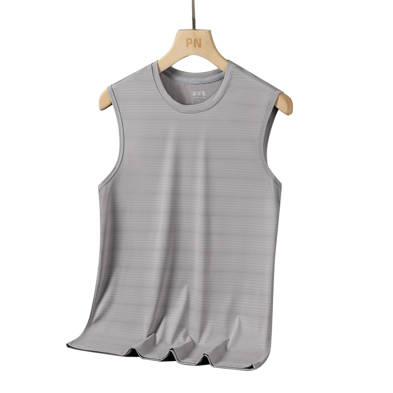 夏の新高品質アイスシルク速乾性ラウンドネックキャミソール T - Sleeveless Undershirt のレビューと価格